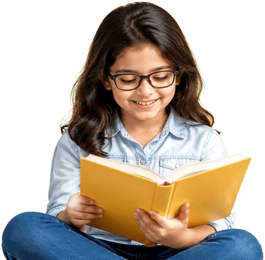 The child is studying in the Best Phonics classes online for Kids.